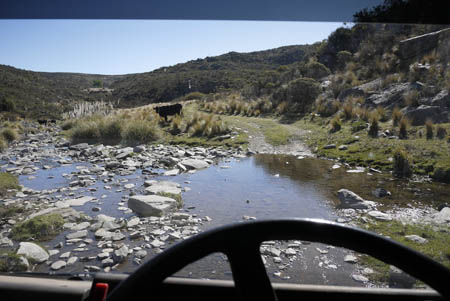 Expedition camper driving Sierras Argentina